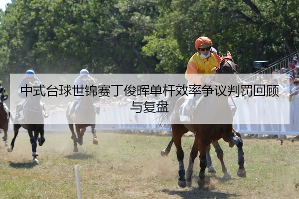 中式台球世锦赛丁俊晖单杆效率争议判罚回顾与复盘